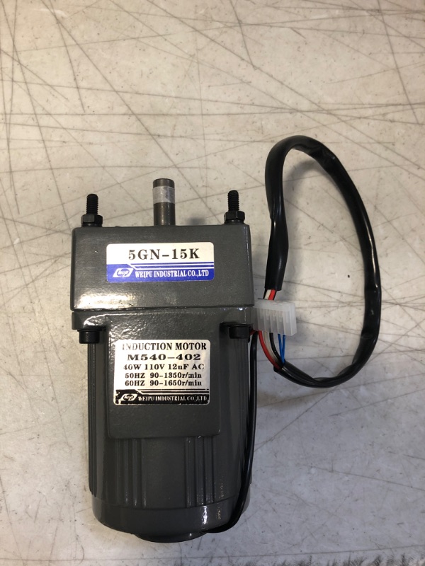 Photo 1 of 110V 40W Ac Gear Motor Electric Single-phase Motor Gear Motor Electric Variable Speed
