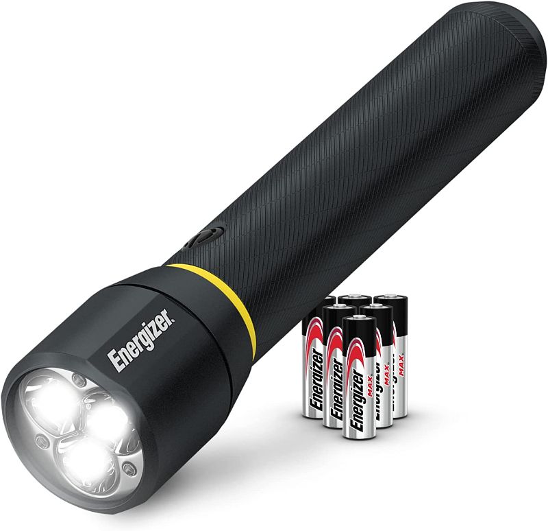 Photo 1 of Energizer High-Powered LED Flashlights, 1000+ Lumens Flash Lights, Water Resistant, Heavy Duty Metal Body, AA Batteries Included
