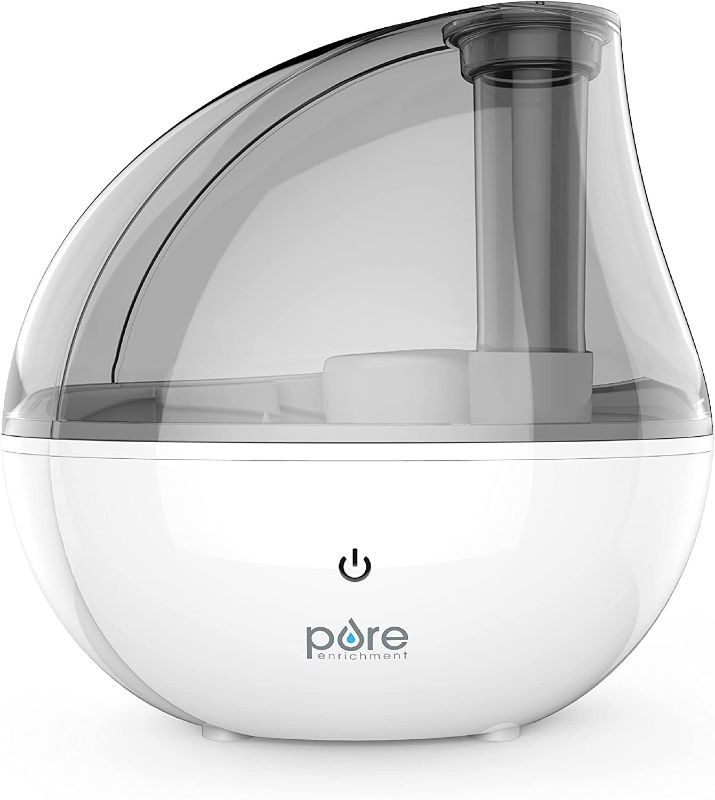 Photo 1 of Pure Enrichment® MistAire™ Silver Ultrasonic Cool Mist Humidifier - Lasts Up to 25 Hours, Whisper-Quiet Operation, Optional Night Light, & Auto Safety Shut-Off - Ideal for Bedroom, Office, & Nursery
