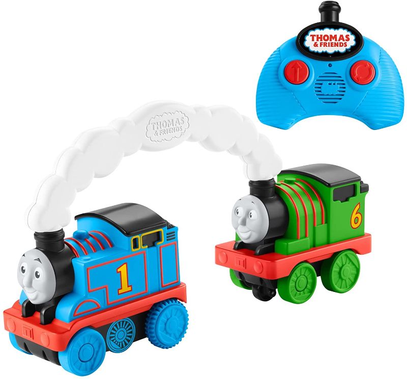 Photo 1 of Fisher-Price Thomas & Friends Race & Chase R/C, remote controlled toy train engines for toddlers and preschool kids