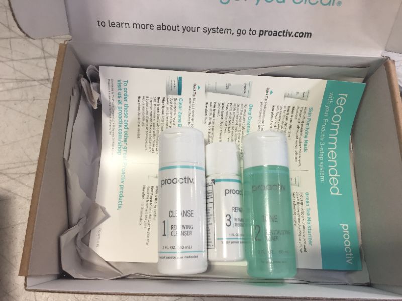 Photo 2 of Proactiv Solution 3-Step Acne Treatment System - 30 Day Starter Mini Pack  exp date 01-2022