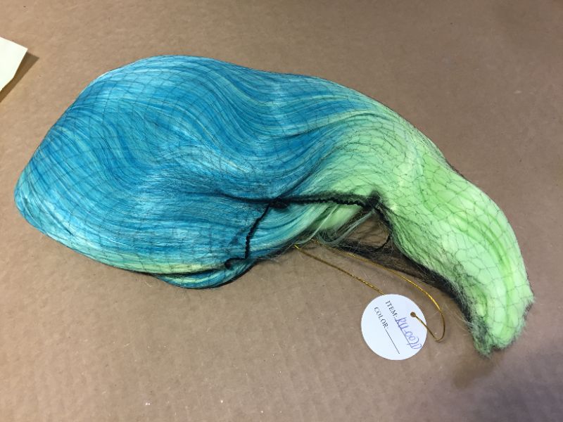 Photo 1 of 13 inches green and teal blue  human hair