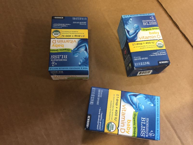Photo 1 of 3 pack Organic Baby Vitamin D Drops 100 Servings exp--02-2023