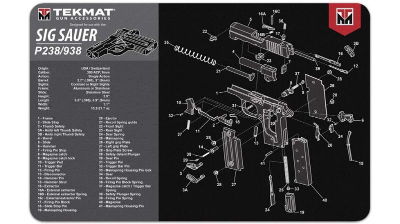 Photo 1 of TekMat 17in Printed Gun Cleaning Mats Up to 29% Off — 38 models
