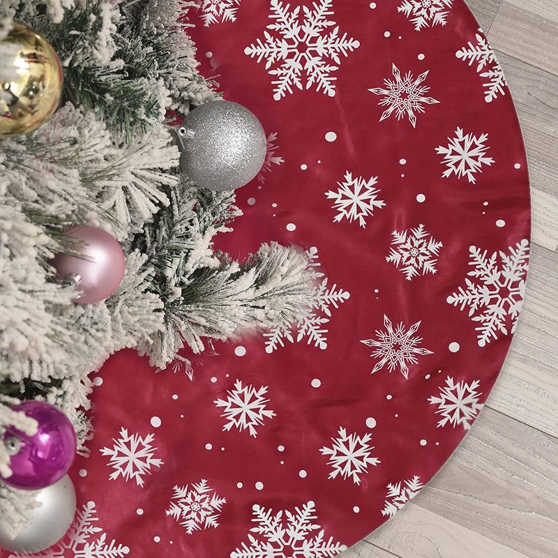 Photo 1 of 36 inches christmas tree skirt snowflakes by flash world