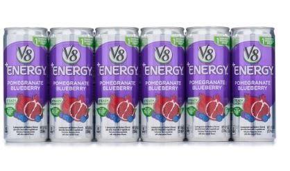 Photo 1 of (24 Cans) V8 +Energy Pomegranate Blueberry, 8 Fl Oz
Expires: Aug 2022