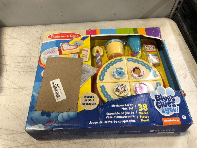 Photo 2 of Melissa & Doug Blue's Clues & You! Wooden Birthday Party Play Set (38 Pieces)
