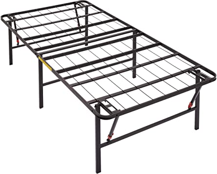 Photo 1 of Amazon Basics Foldable, 18" Black Metal Platform Bed Frame with Tool-Free Assembly, No Box Spring Needed - Twin
