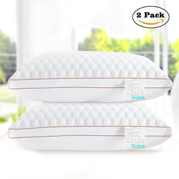 Photo 1 of beegod Bed Pillows 2 Pack For Better Sleeping, Super Soft & Comfortable Antibacterial & Anti-mite, Best Hotel Pillows, Relief For Migraine & Neck Pain
