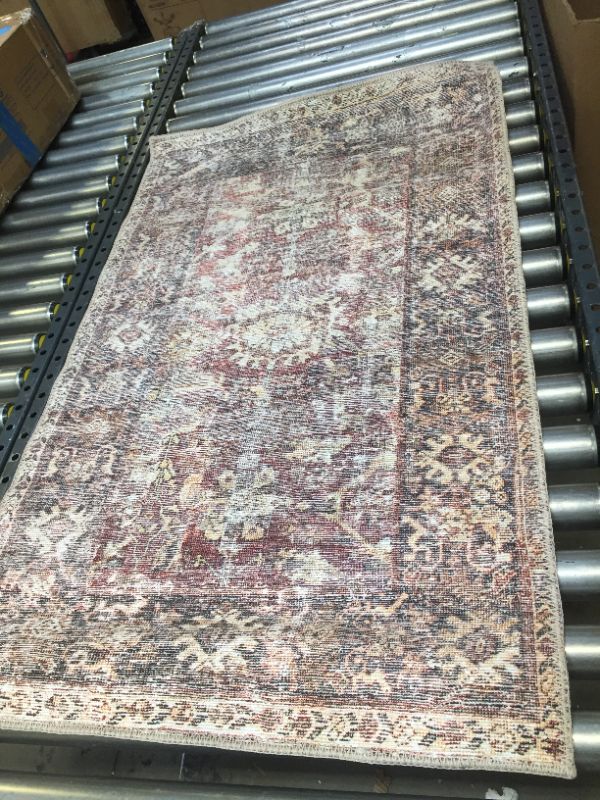 Photo 2 of Amber Lewis x Loloi Georgie Collection GER-06 Bordeaux / Antique 2'3" x 3'9" Accent Rug
