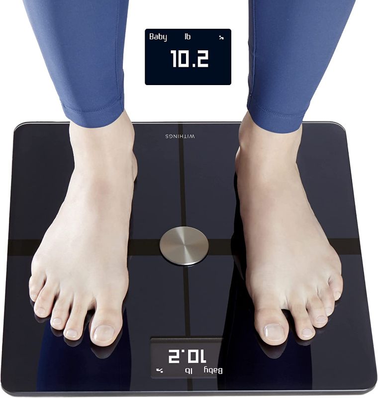 Photo 1 of Withings Body+ - Digital Wi-Fi Smart Scale with Automatic Smartphone App Sync, Full Body Composition Including, Body Fat, BMI, Water Percentage, Muscle & Bone Mass, with Pregnancy Tracker & Baby Mode
