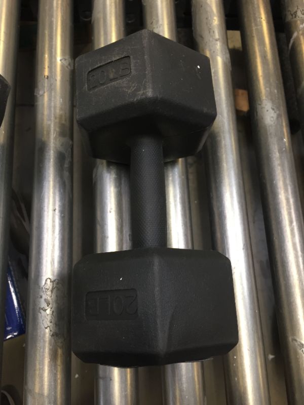 Photo 1 of AIMEISHI Hex Dumbbell PVC Encase Coating Free Weight Dumbbell Set for Strength Training, Home Gym Fitness Body Workout 20LB
