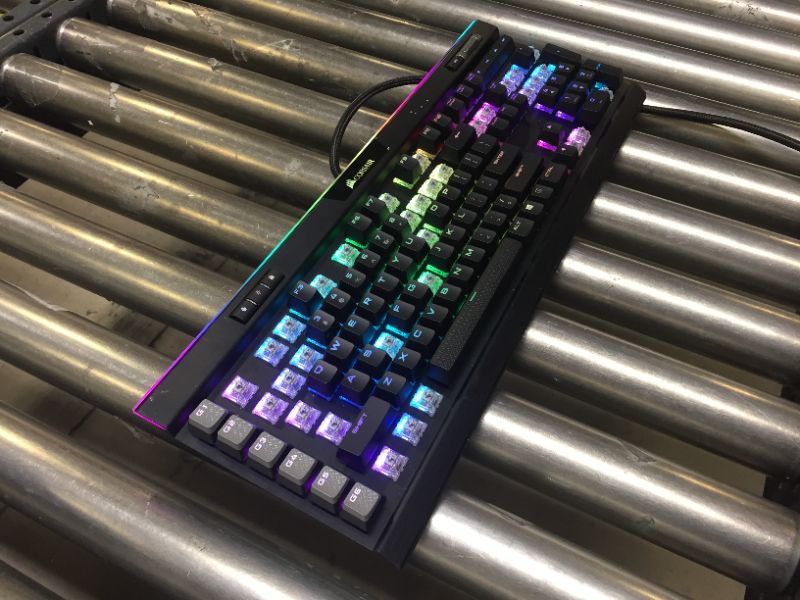 Photo 4 of Corsair K95 RGB Platinum Mechanical Gaming Keyboard - 6x Programmable Macro Keys - USB Passthrough & Media Controls - Fastest Cherry MX Speed - RGB LED Backlit - Black Finish
