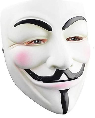 Photo 1 of  Hacker Mask for Halloween Costume - V for Vendetta Mask Anonymous Guy Mask for Adult