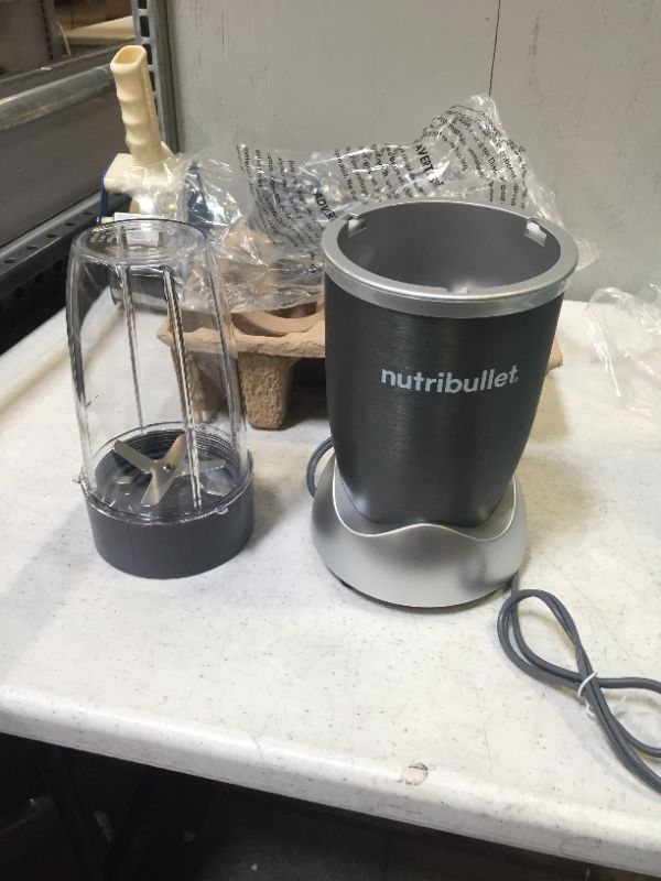 Photo 2 of nutribullet Personal Blender for Shakes, Smoothies, Food Prep, and Frozen Blending, 24 Ounces, 600 Watt, Gray, (NBR-0601)
