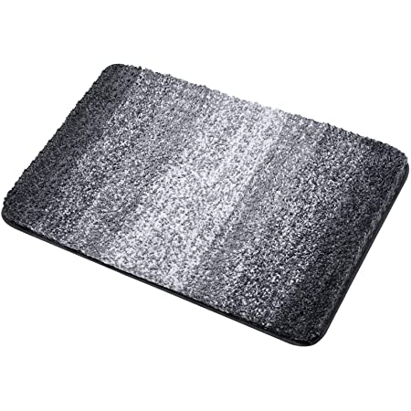 Photo 1 of Cozeasy Bathroom Rugs, Non Slip Microfiber Plush Bath Mat Machine Washable, Soft and Water Absorbent Bath Rug for tub, Shower, Sink and Vanity, Stylish Rectangular Floor Mat (20"x32", Grey)
