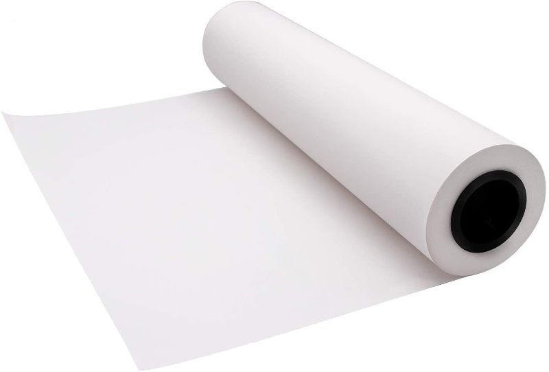 Photo 1 of YRYM HT White Kraft Butcher Paper Roll -18 inch x 2100 inch (176 ft) Food Grade White Wrapping Paper for Meats of All Varieties - Unbleached Unwaxed and Uncoated