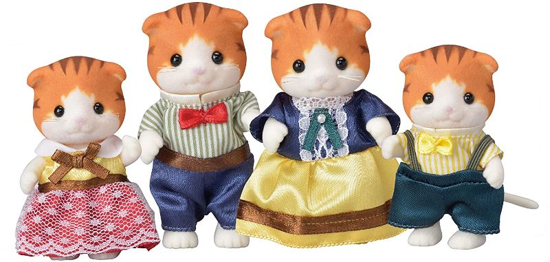 Photo 1 of Calico Critters Maple Cat Family, Dolls, Dollhouse Figures, Collectible Toys