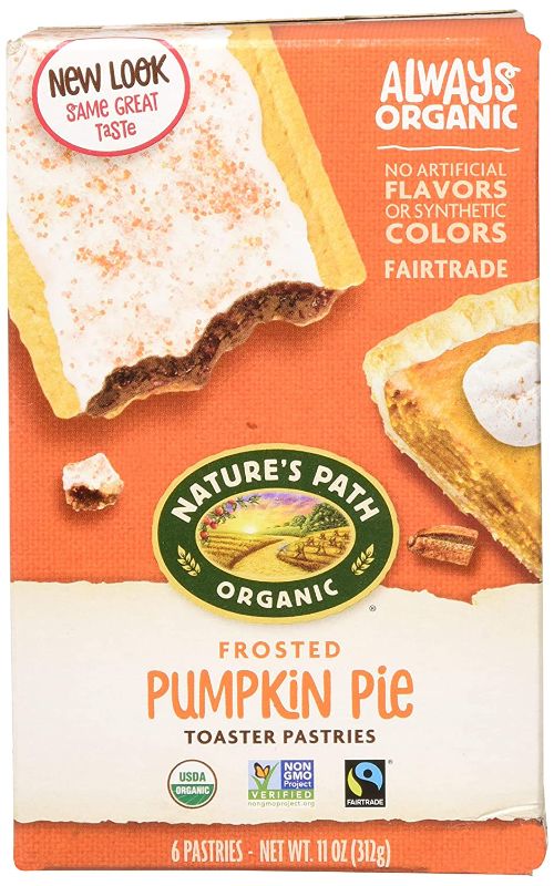 Photo 1 of 12 PACK - Natures Path Toaster Pastry Pumpkin Pie Frosted, 11 oz
EXP 02/2022