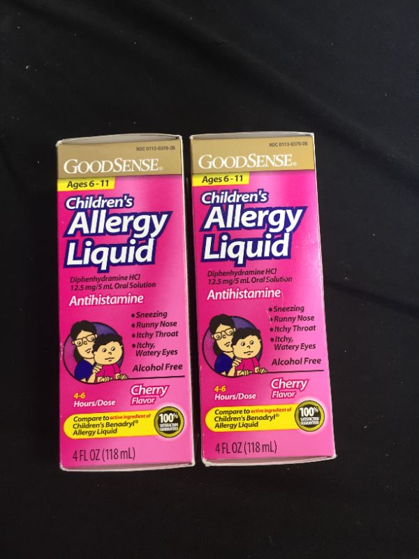 Photo 2 of 2 PACK - Good Sense Children's Allergy Relief Liquid Cherry - 4 fl oz