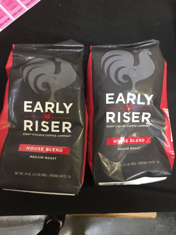 Photo 2 of 2 PACK - Early Riser House Blend Ground Coffee, 24 Ounce\
EXP MAR 2022