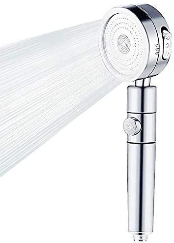 Photo 1 of WISEPOCH High Pressure Handheld Shower Head with ON OFF Switch Angle Adjustable 4 Spray Setting Pressurized Shower Head Stainless Steel