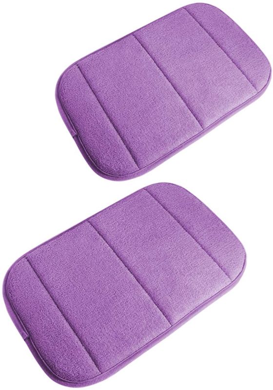 Photo 1 of 2 Pack Portable Computer Elbow Wrist Pad, Hatisan Premium Memory Cotton Desktop Keyboard Arm Rest Support Mat for Office Home Laptops - More Comfort & Less Strain(7.9 x 11.8 Inch) (Purple)
