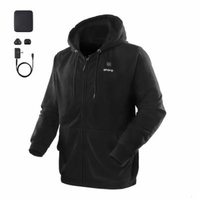 Photo 1 of ORORO Unisex X-Large Black 7.4-Volt Lithium-Ion Heated Hoodie with One 5.2 Ah Battery and Charger, Adult Unisex, Solid Black
