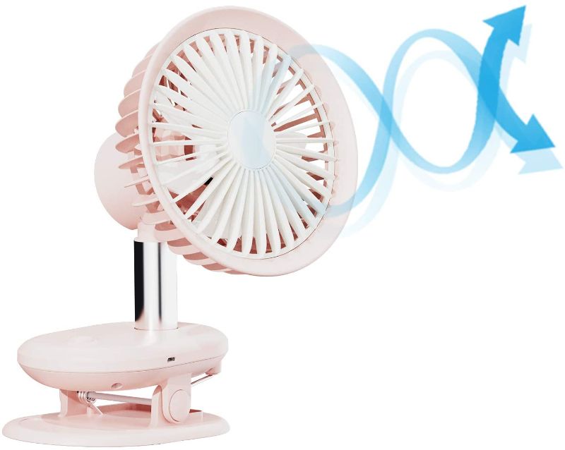 Photo 1 of Sowmow USB Powered Clip on Fan,360° Rotation Quiet Stroller Fan with Strong Airflow,4 Speeds Portable Small Fan with Sturdy Clamp,Perfect Personal Cooling Fan for Office Table Bedroom Kitchen
