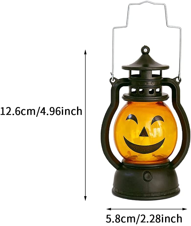 Photo 1 of (4 PACKS) BWWNBY Halloween Lantern Pumpkin Shape Props Gift Home Decor Battery Powered Table Lamp Halloween Decor Good Decoration for Halloween and Theme Parties(TypeC)
