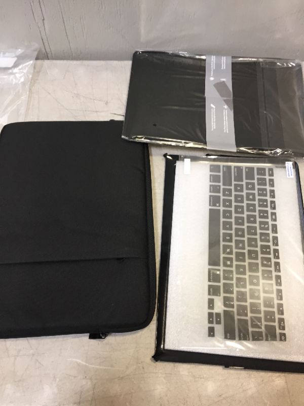 Photo 2 of KECC Compatible with MacBook Air 13 inch Case A1369/A1466 ltalian Leather Hard Shell + Keyboard Cover + Sleeve + Screen Protector + Dust Cloth (Black Leather)
