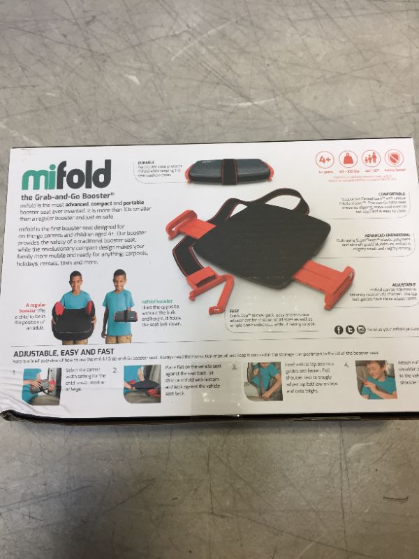 Photo 3 of Mifold Grab-N-Go Booster Car Seat - Slate Gray