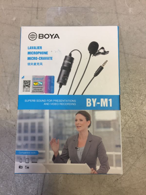 Photo 2 of 19 Feet Lavalier Microphone for Canon iPhone Podcast, BOYA Omnidirectional Condenser Recording Mic for Nikon Sony iPhone 8 8 plus 7 6 6s Plus DSLR Camcorder Audio Recorder Youtube Interview Video
