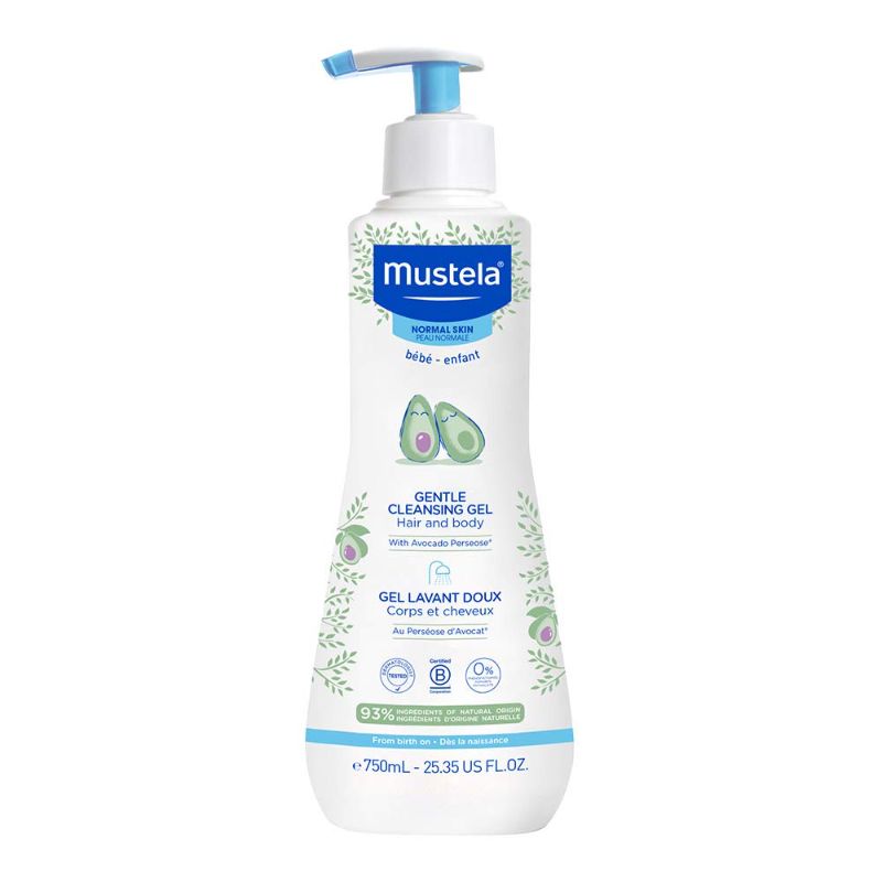 Photo 1 of Mustela Baby Gentle Cleansing Gel - Baby Hair & Body Wash - with Natural Avocado fortified with Vitamin B5 - Biodegradable Formula & Tear-Free – 25.35 fl. oz. --- EXP 05/2024
