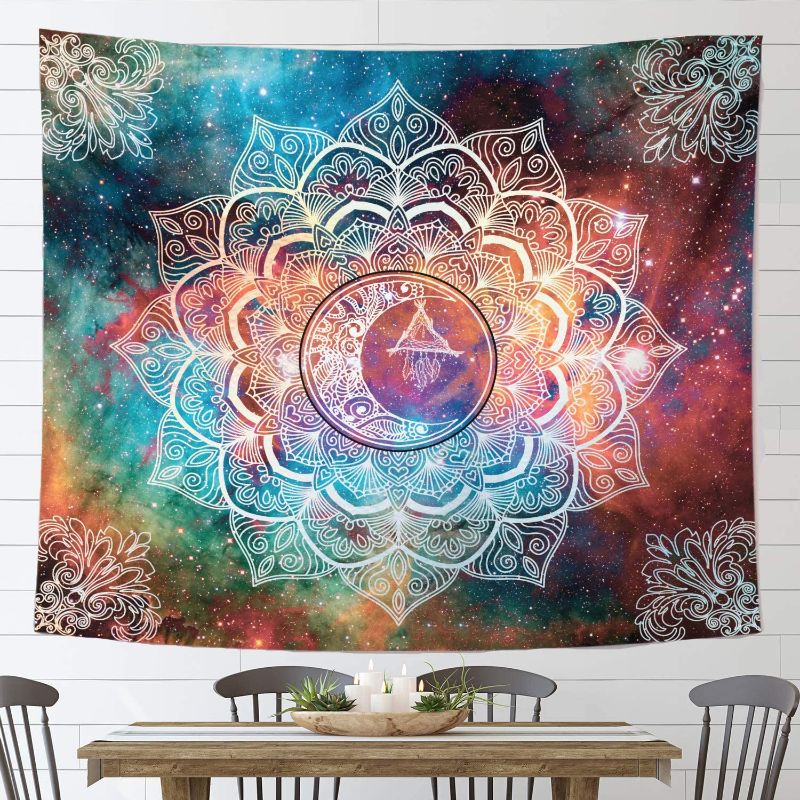 Photo 1 of DESIHOM Mandala Tapestry Wall Hanging, Bohemian Wall Tapestry Hippie Tapestry Space Astrology Tapestry Colorful Galaxy Tapestry for Bedroom/College/Dorm, Polyester Fabric-59" x 82"
