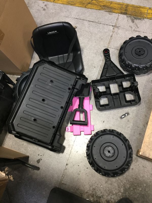 Photo 1 of LEADZM LZ-925 Kids Electric Ride On Car Toy Agricultural Vehicle Battery 12V7AH * 1 Without Remote Control with Rear Bucket Pink---COULD NOT TEST---
