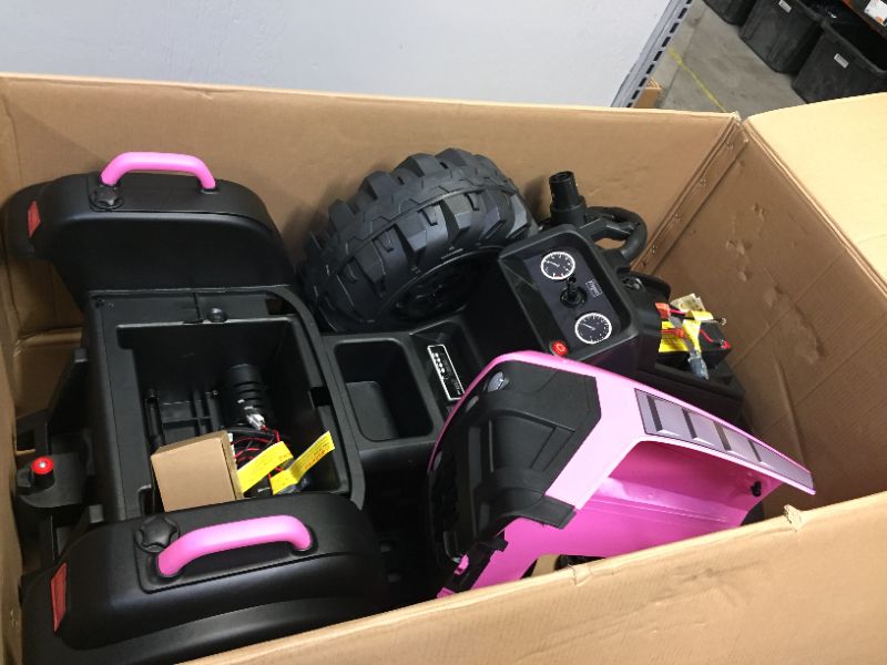 Photo 1 of LEADZM LZ-925 Kids Electric Ride On Car Toy Agricultural Vehicle Battery 12V7AH * 1 Without Remote Control with Rear Bucket Pink---COULD NOT TEST---
