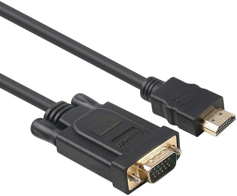 Photo 1 of HDMI to VGA, Benfei Gold-Plated HDMI to VGA 3 Feet Cable (Male to Male) Compatible for Computer, Desktop, Laptop, PC, Monitor, Projector, HDTV, Raspberry Pi, Roku, Xbox and More
