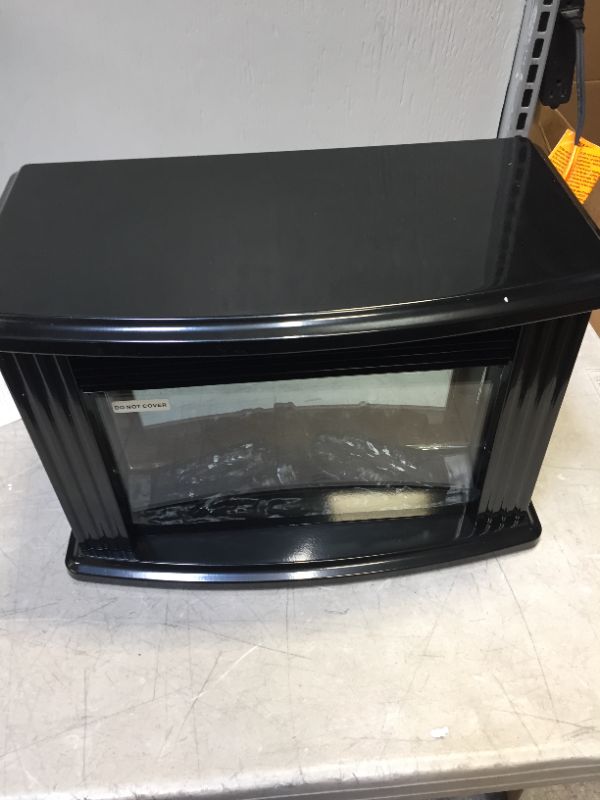 Photo 2 of DONYER POWER 14" Mini Electric Fireplace Portable Heater, 1500W, Black Metal Frame---ITEM IS SCUFFED---