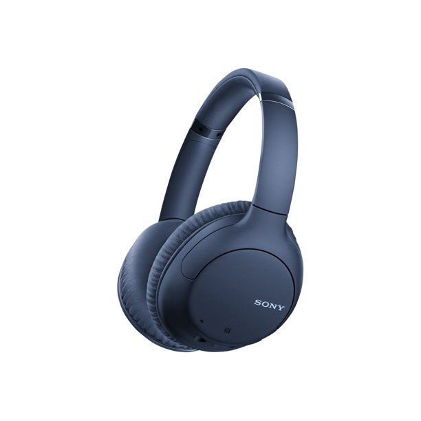 Photo 1 of Sony WH-CH710N - Headphones with mic - full size - Bluetooth - wireless - NFC - active noise canceling - 3.5 mm jack - blue---ITEM IS DIRTY---NO CABLES/CHARGER----
