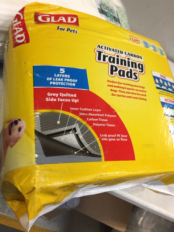 Photo 1 of Glad For Pets Activated Carbon Dog Training Pads, 23" x 23", 100 count