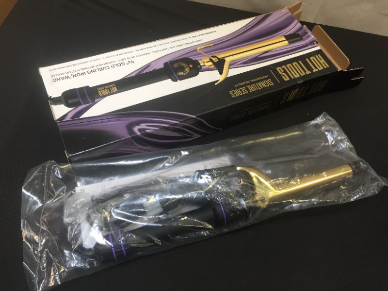 Photo 3 of Hot Tools Pro Signature Gold Curling Iron - 0.75"(brand new open for take picture)

