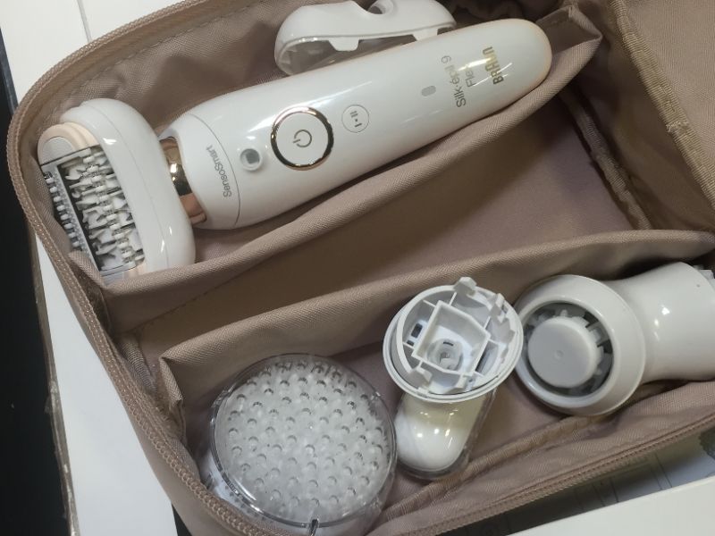 Photo 7 of Braun Silk-épil 9 Flex Cordless Epilator - Gold/White(has some hair)
