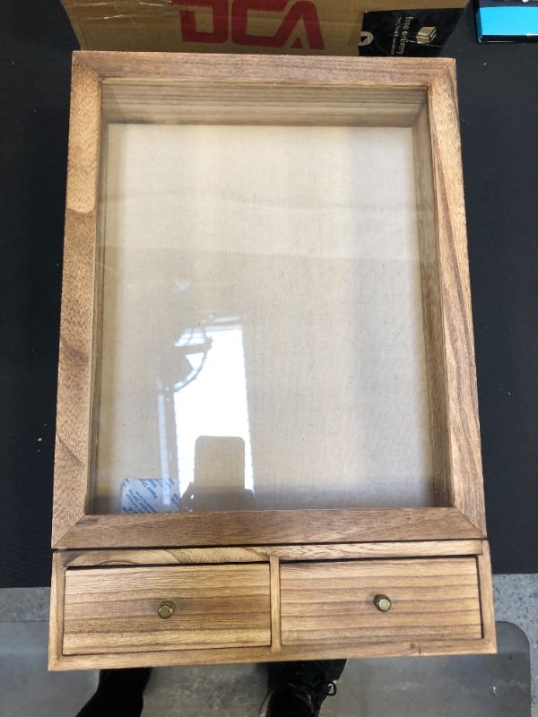 Photo 1 of 11X16 Freezing point Shadow Box Frame Display Case Cabinet Picture
WITH 2 DRAWERS 
