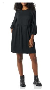 Photo 1 of Amazon Essentials Women's Satin Georgette 3/4 Sleeve Crew Neck Mini Dress