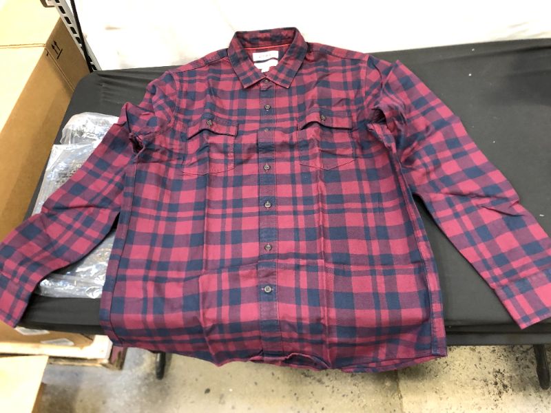 Photo 2 of Goodthreads Men's Heavyweight Flannel Shirt LARGE 