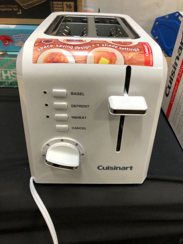 Photo 2 of Cuisinart CPT-122 Compact Plastic 2-Slice Toaster, White