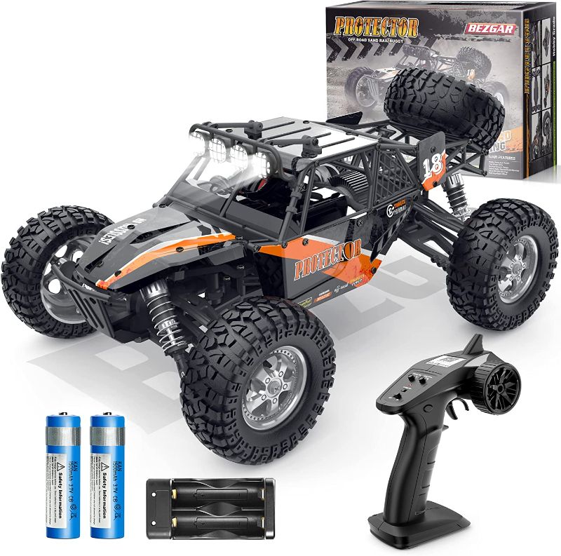 Photo 1 of TESTED - BEZGAR HB121 Hobby Grade 1:12 Scale Beginner RC Trucks, 4WD High Speed 42 Km/h All Terrains Electric Toy Off Road Sand Rall Buggy RC Truck with Rechargeable Batteries for Boys Kids and Adults