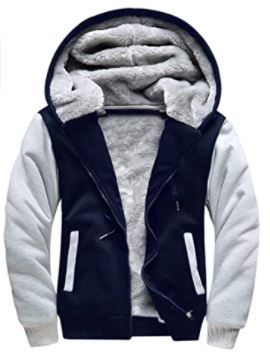 Photo 1 of MACHLAB Men's Pullover Winter Workout Fleece Hoodie Jackets Full Zip Wool Warm Thick Coats MEDIUM