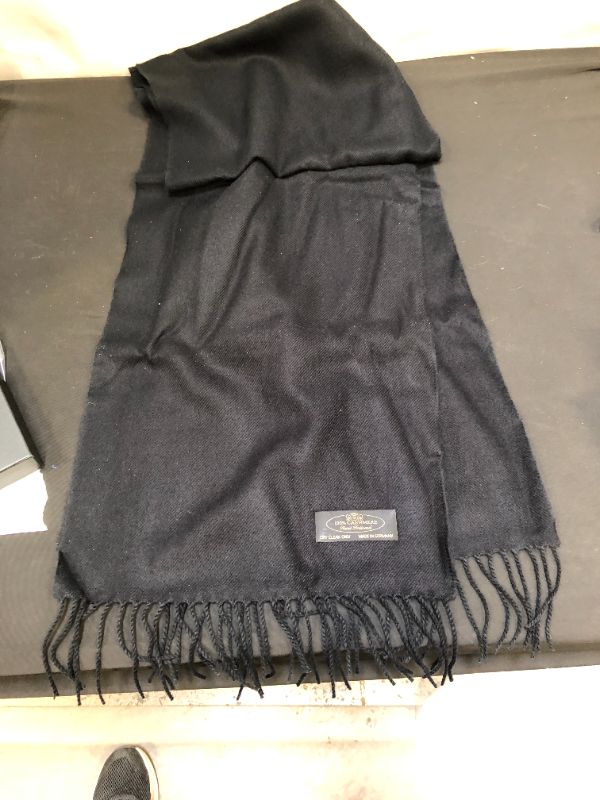 Photo 2 of 100% Wool Scarf - BLACK 